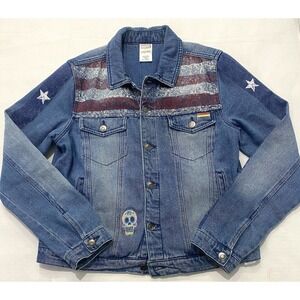 Marvel Captain Marvel Denim Jacket Button Up. Women's Large